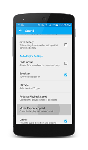 Android Podcast speed 3