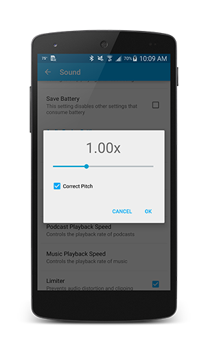 Android Podcast speed 4